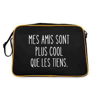 mes amis sont plus cool que les tiens - Sac Retro - noir/or - Dos