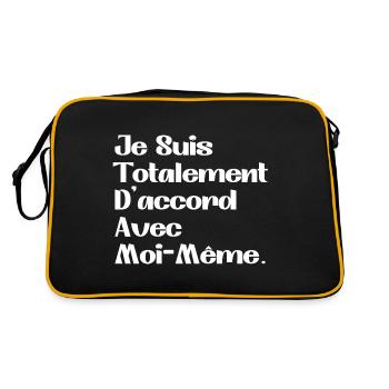 I totally agree with myself - Retro Bag - black/gold - Back