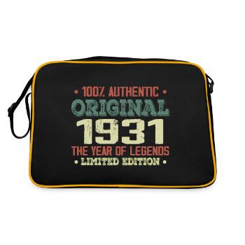 Legend since 1931 Born in 1931 - 93rd birthday - Retro Bag - black/gold - Back