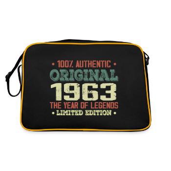 Legend since 1963 Born in 1963 - 61st birthday - Retro Bag - black/gold - Back