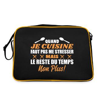 Ch'ti Cuisinier, Cuisine Nord Pas De Calais Humour - Sac Retro - noir/or - Dos