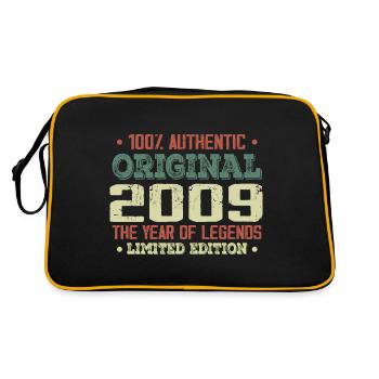 Légende Depuis 2009 Né en 2009 - 15e Anniversaire - Sac Retro - noir/or - Dos