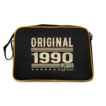 Original 1990 - 1990's Retro Birthday Gift - Retro Bag - black/gold - Back