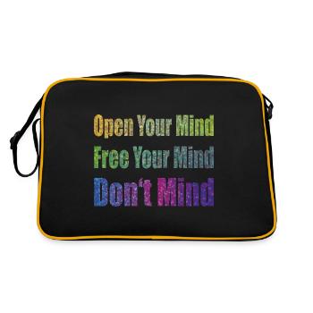Don't Mind - Retro Tasche - Schwarz/Gold - Hinten