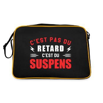 C'est Pas Du Retard C'est Du Suspens - Sac Retro - noir/or - Dos