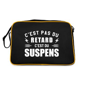 C'est Pas Du Retard C'est Du Suspens - Sac Retro - noir/or - Dos