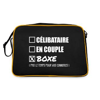 Single Couple Boxing - Boxer Gift - Retro Bag - black/gold - Back