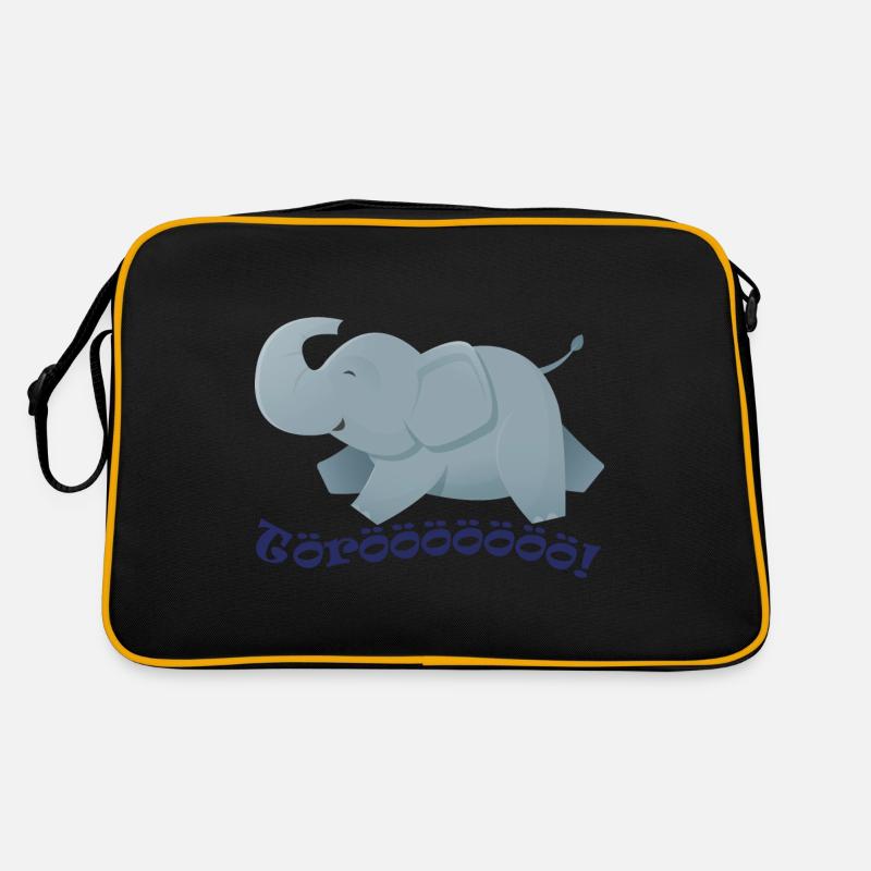 Wildtiere - Retro Tasche - Schwarz/Gold