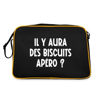il y aura des biscuits apéro ? - Sac Retro - noir/or - Dos