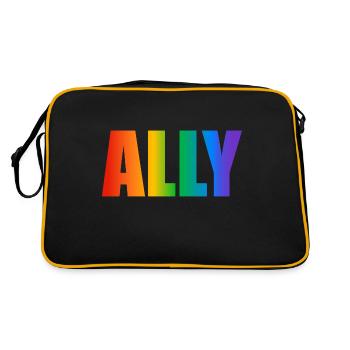 Allié de la Gay Pride - Sac Retro - noir/or - Dos
