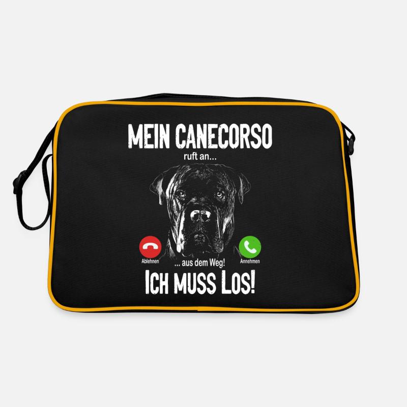Mein Cane Corso ruft an. aus dem Weg, ich muss los Retro Tasche