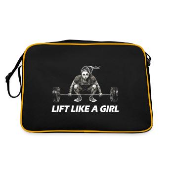 Lift Like A Girl! - Retro Bag - black/gold - Back