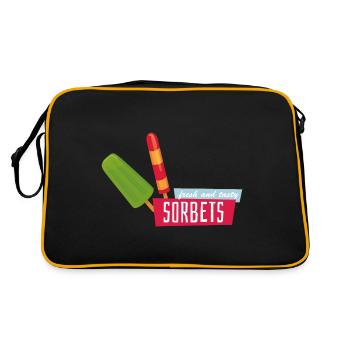 Sommer - Retro Tasche - Schwarz/Gold - Hinten