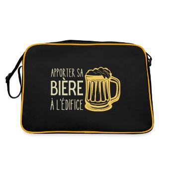 apporter sa bière à l'édifice - Sac Retro - noir/or - Dos