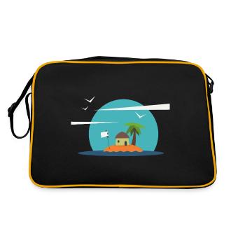 Sommer - Retro Tasche - Schwarz/Gold - Hinten