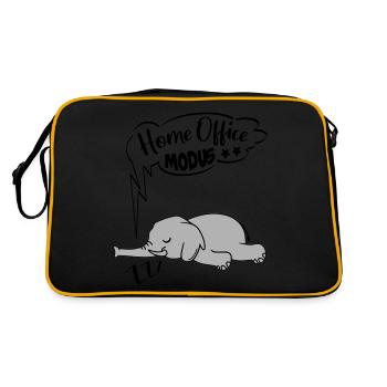 Home Office Mode Elephant Ingnorant No Nö Chef - Retro Bag - black/gold - Back