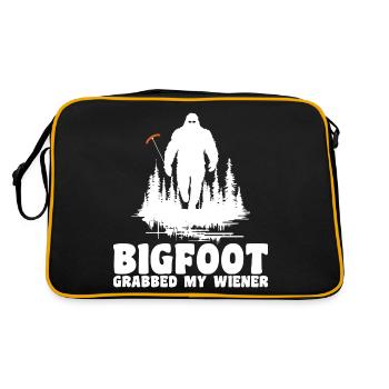 Bigfoot Grabbed My Wiener, Funny - Sac Retro - noir/or - Dos