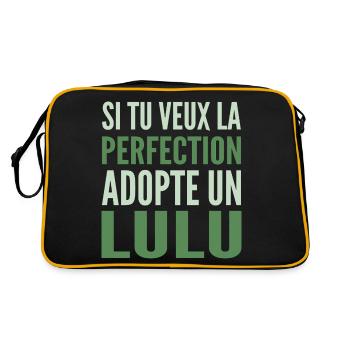 Si tu veux la perfection adopte Lulu Lucas Lucien - Sac Retro - noir/or - Dos