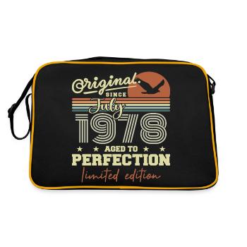 July 1978 Retro Birthday Born in July 1978 - Retro Bag - black/gold - Back