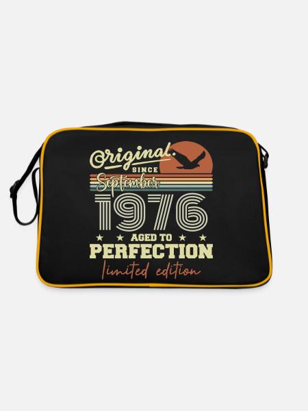 Born in September 1976 September - September 1976 - Retro Bag - black/gold - Back