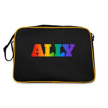 Allié de la Gay Pride - Sac Retro - noir/or - Dos