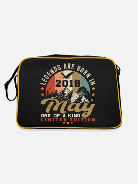 May 2018 Birthday Gift May 2018 - 2018 May - Retro Bag - black/gold - Back