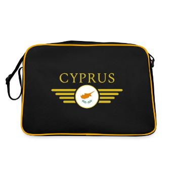 J’aime Chypre, T-shirt design de style élégance - Sac Retro - noir/or - Dos