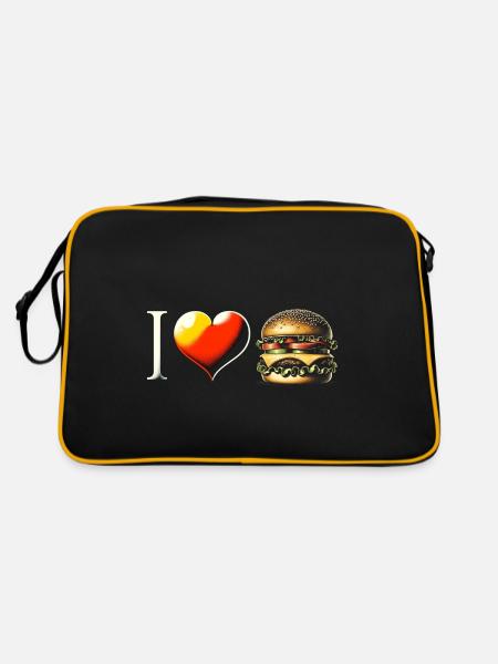Burger - Retro Bag - black/gold - Back