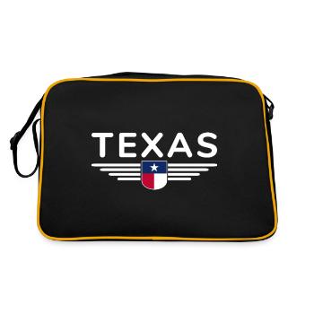 Texas Fan T-Shirt – Lone Star Style - Retro Bag - black/gold - Back