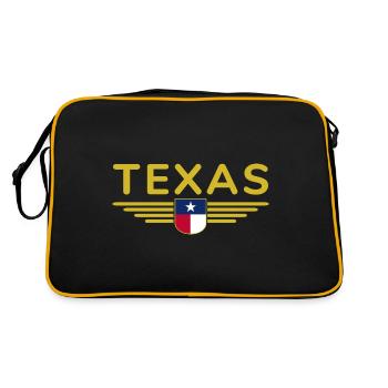 Texas Fan T-Shirt – Lone Star Style - Retro Bag - black/gold - Back
