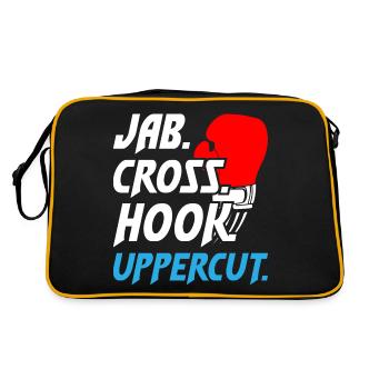 Uppercut de crochet croisé Jab de boxe1 - Sac Retro - noir/or - Dos