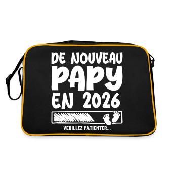De Nouveau Papy en 2026 - Sac Retro - noir/or - Dos