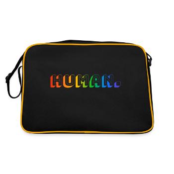 Arc-en-ciel humain LGBT - Sac Retro - noir/or - Dos