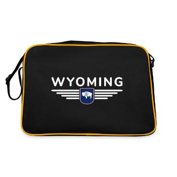 T-shirt de fan du Wyoming – Wild & Free - Sac Retro - noir/or - Dos