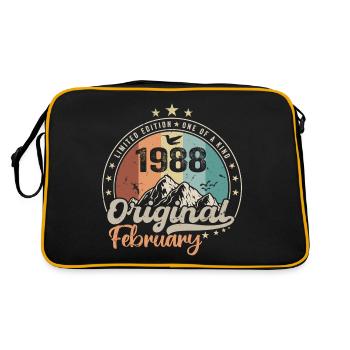 Les Légendes Nées En Février 1988 Cadeau 36 Ans - Sac Retro - noir/or - Dos