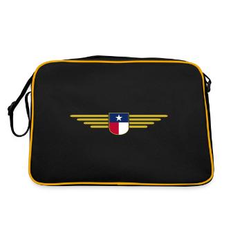 Texas Fan T-Shirt – Lone Star Style - Retro Bag - black/gold - Back