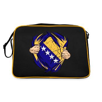 Proud Bosnian Bosniaks Bosnia Herzegovina - Retro Bag - black/gold - Back