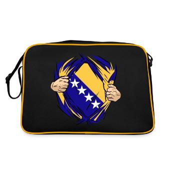 Proud Bosnian Bosniaks Bosnia Herzegovina - Retro Bag - black/gold - Back