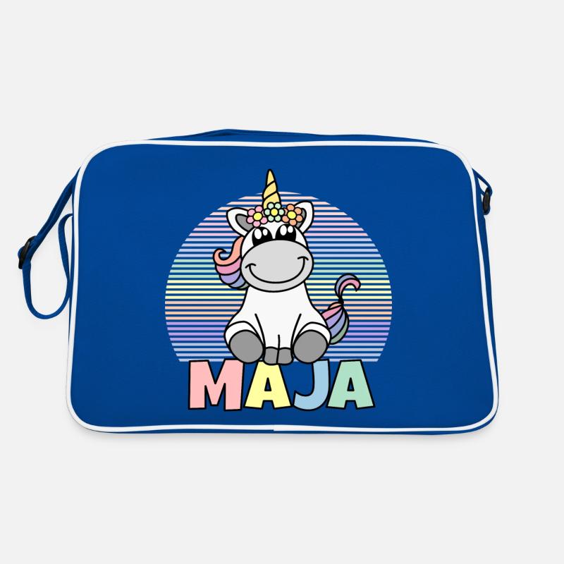 Maja Einhorn Name Retro Tasche