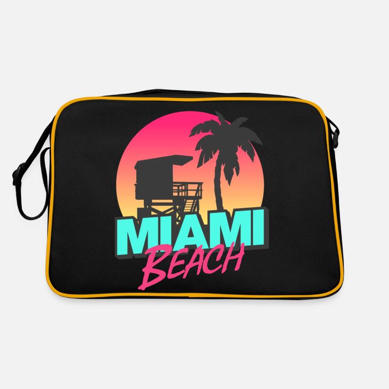 Miami Beach - Sac Retro - noir/or