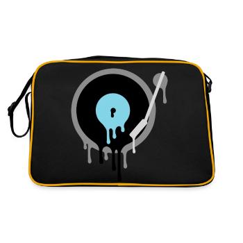 Melting Vinyl DJ - Retro Bag - black/gold - Back