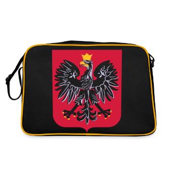POLOGNE POLOGNE POLSKA PATRIE CADEAU T-SHIRT - Sac Retro - noir/or - Dos