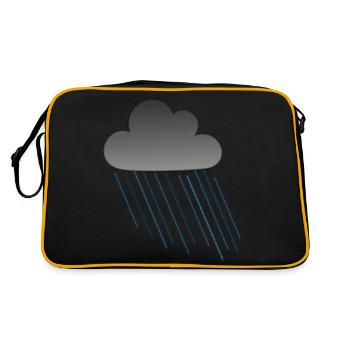 Regenwolke 2 - Retro Tasche - Schwarz/Gold - Hinten