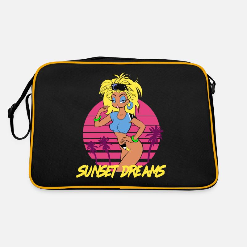 Sunset Dreams Pinup Blue Retro Bag