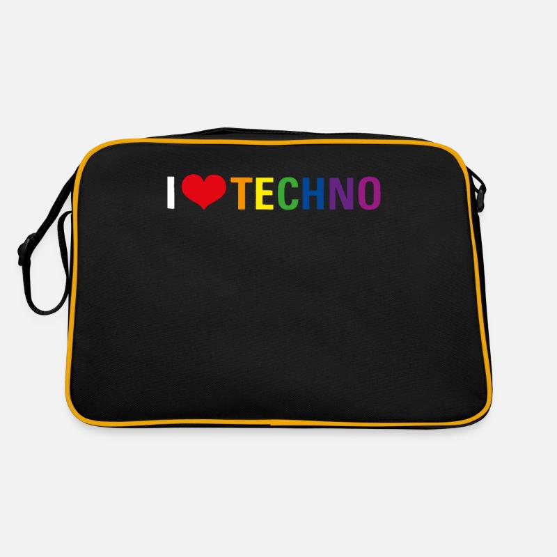 Ich liebe Techno Retro Tasche