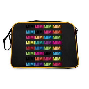 Mimimi - Retro Tasche - Schwarz/Gold - Hinten