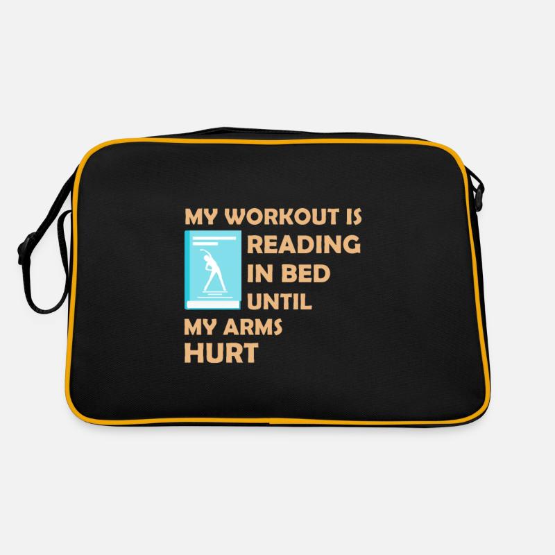 My Workout is Reading in Bed Retro Bag
