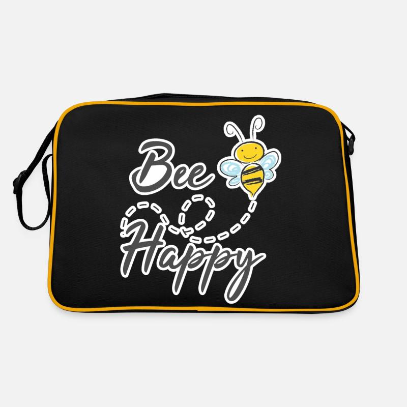 bee happy - abeille - heureux et content Sac Retro