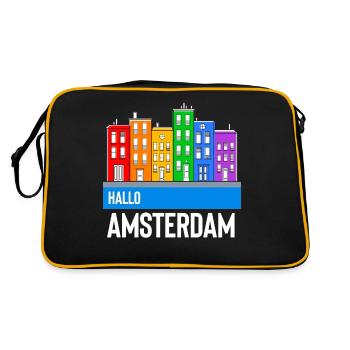 Amsterdam - Retro Bag - black/gold - Back