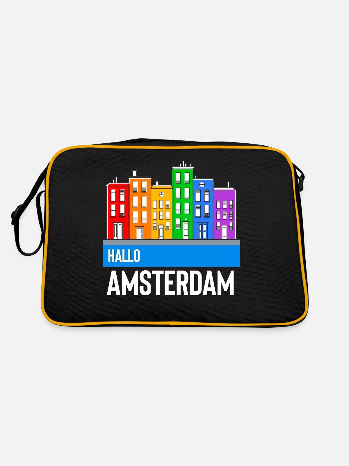 Amsterdam - Sac Retro - noir/or - Dos